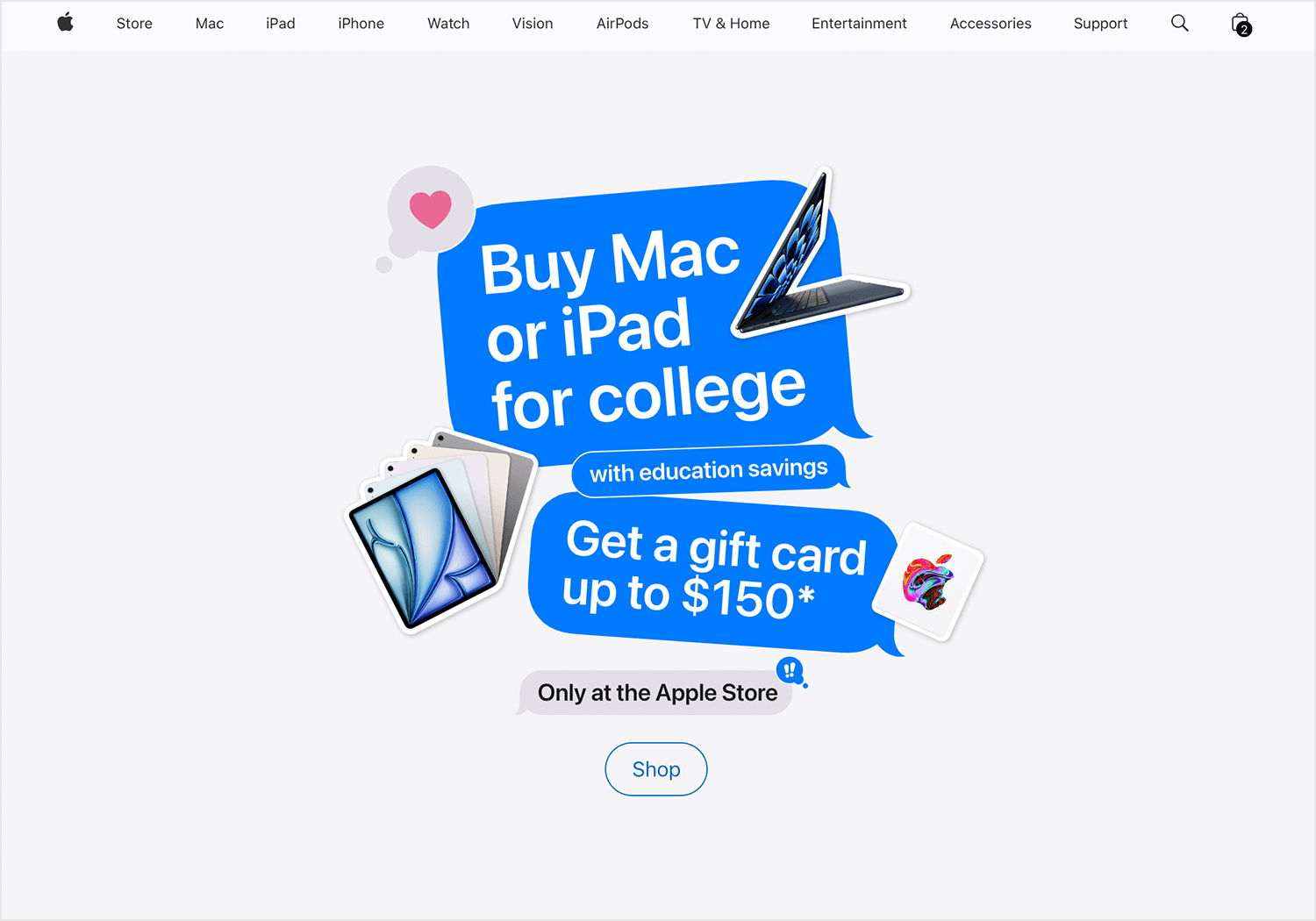 Apple back-to-school hero image